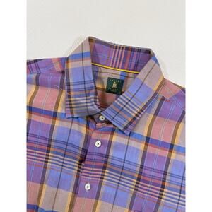 Robert Talbott Trim Fit Shirt Mens XL Plaid Portugal Cotton